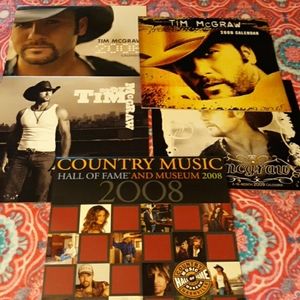 Five TIM MCGRAW 12Month Calendars